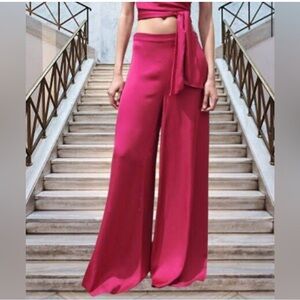 🌺🌸ZARA 🌸🌺Hot pink silk pants size S!